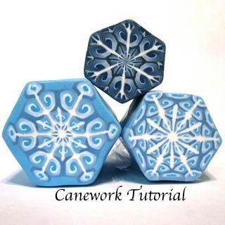 Easy intricate polymer clay snowflake canes tutorial pdf