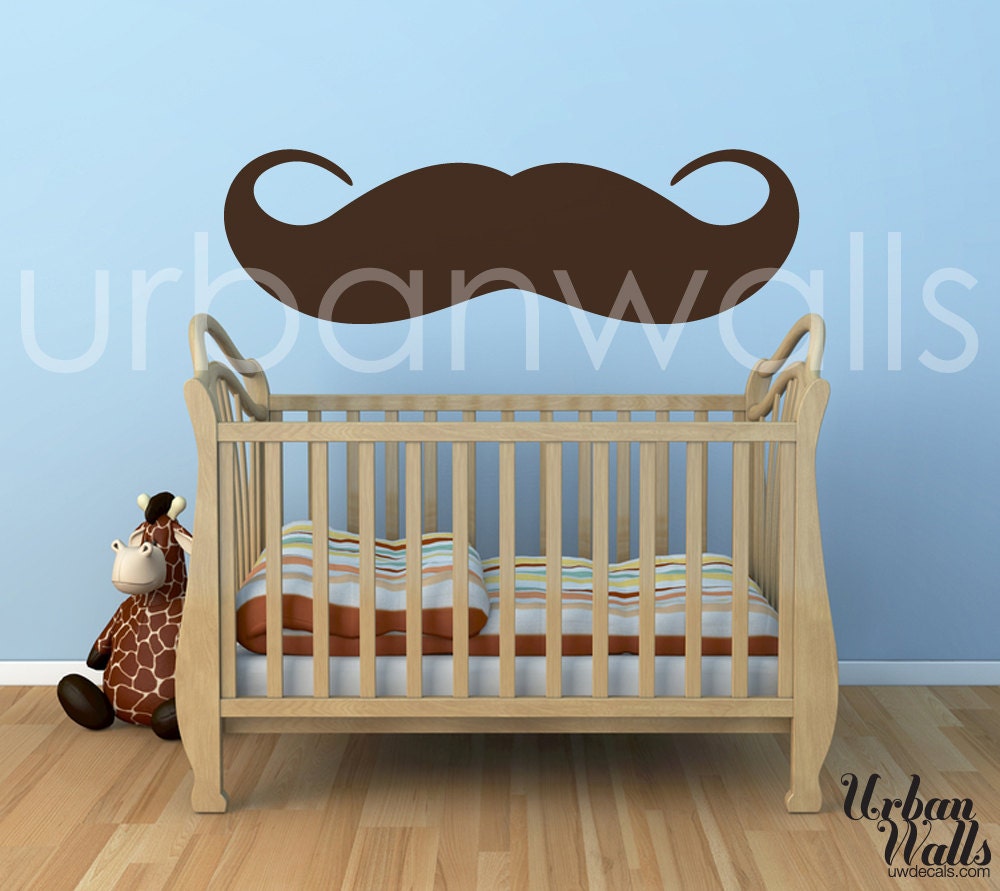 Vinyl Wall Sticker Decal Art - The Moustache vs. Mustache