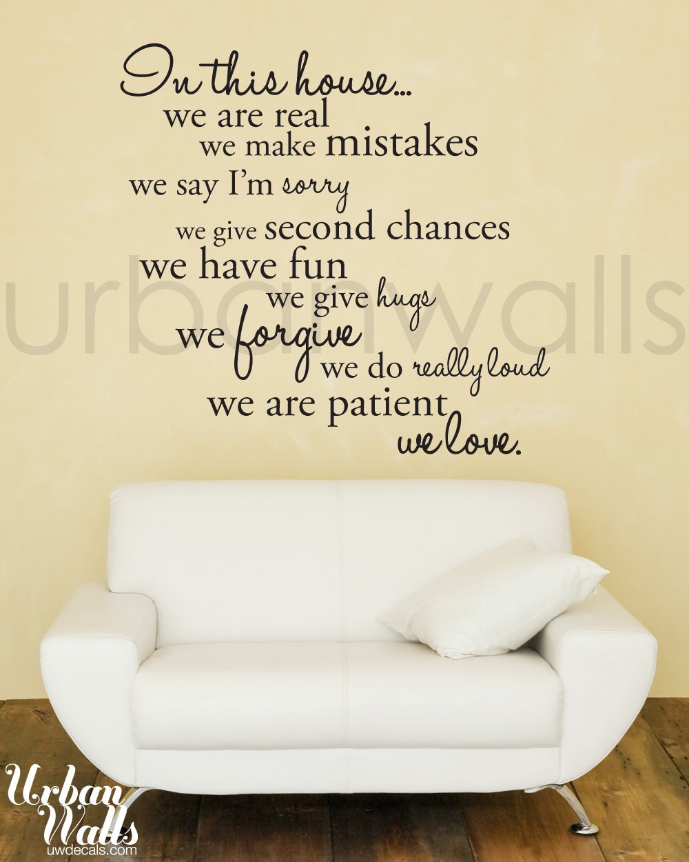 Vinyl Wall Decal Sticker Art, In this house