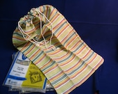 Retro LAUNDRY BAG striped SENTRy New Old Stock heavy cotton NIP
