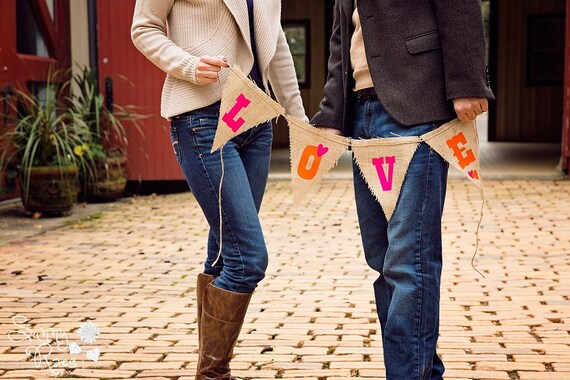 Burlap Wedding Bunting - Circus Love Il_570xn