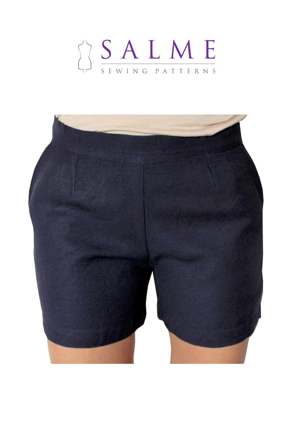 PDF Sewing pattern - Shorts with side zipper