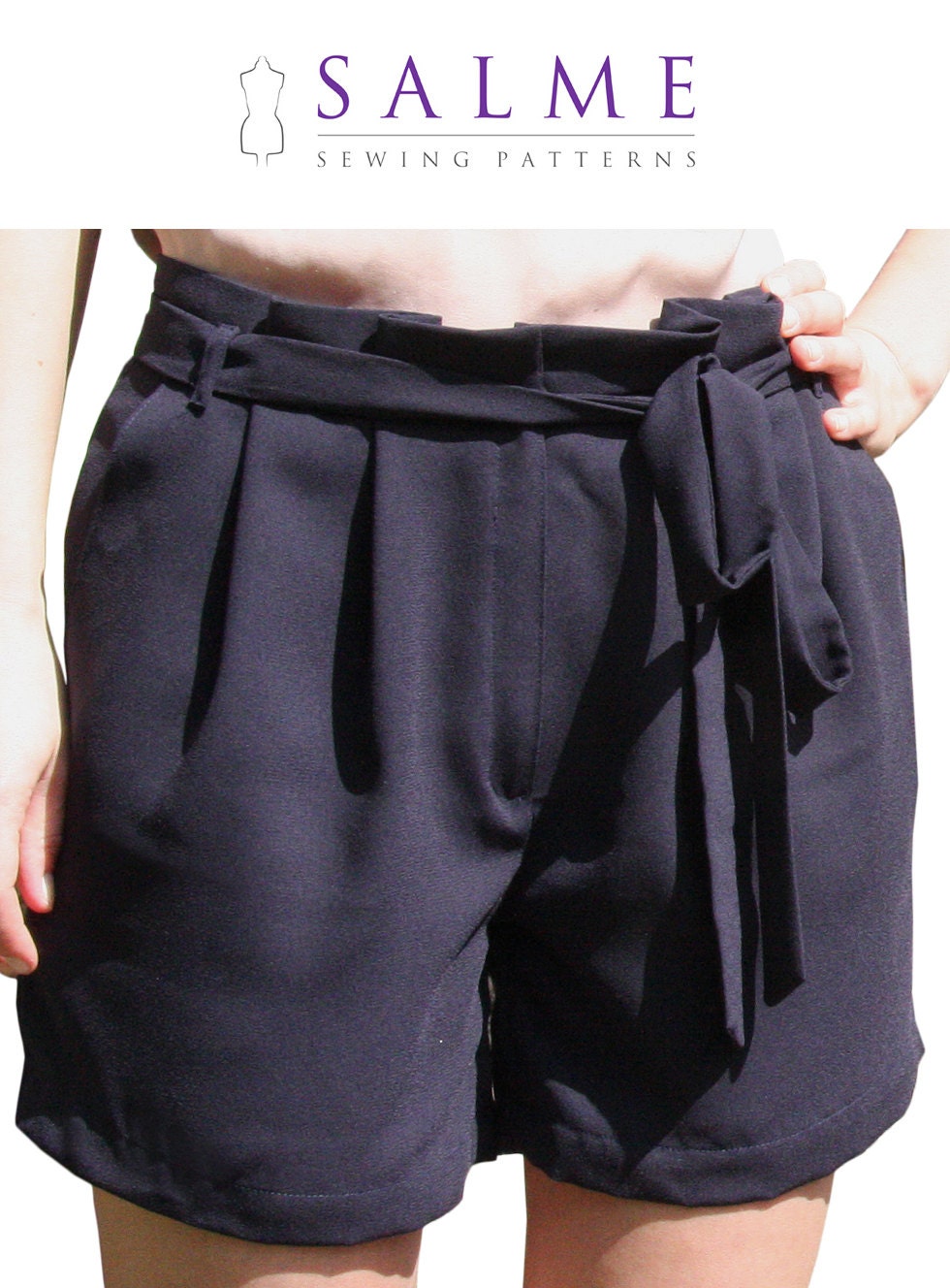 PDF Sewing pattern - Paper bag waist shorts