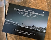 San Francisco Skyline Shower, Party or Wedding Invitation Deposit