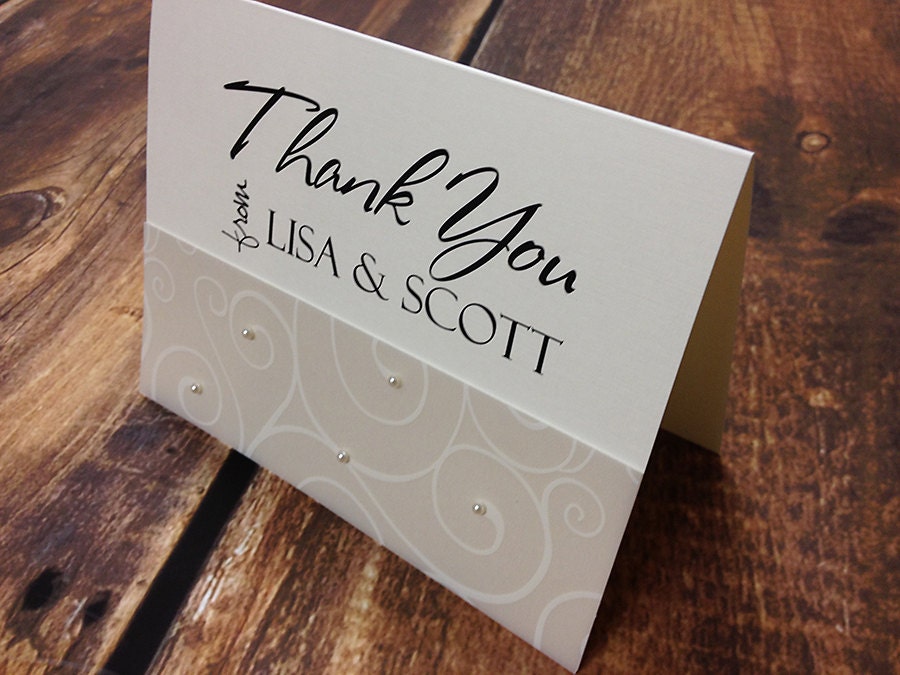 Swirls and Pearls Stationery Note Card Deposit