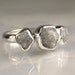 Three Stone Rough Diamond Ring - Palladium Sterling