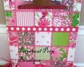 Pink and Green Patchwork Lilly Pulitzer Print Clipboard