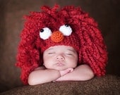 Elmo, Red Monster Hat, Newborn Photography Prop