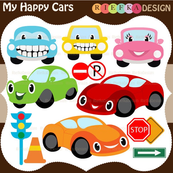 My Happy Cars Clipart