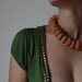 OOAK Tribal statement bohemian terracotta handmade art necklace - made to order