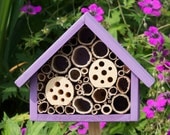 Bee Hotel, Bee House, Large, in 'Purple Pansy'.