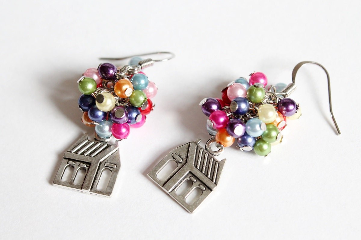 Flying House Earrings
