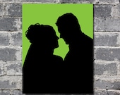 Custom Wedding Silhouette Couple from your photo Bride and Groom Printable 8x10 Choose your color Wedding Gifts Reception Decor