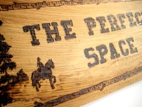 Estate barn wood sign -Reclaimed indoor vintage wood with new pyrography art