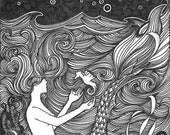 Seahorse - print