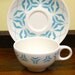 Tea Cup Turquoise Blue on White Caribe by Carlos Montez Vintage Retro
