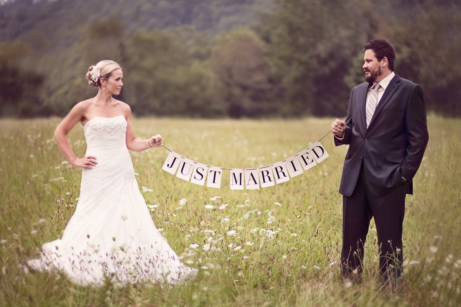 Just Married Banner: Rectangle
