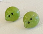 Olive Green Ladybug Studs on Titanium Posts for Sensitive Ears Nickel Free Earrings for Girls Hypoallergenic Kids Earrings -Cute as a Button