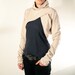 Cowl shrug bolero, Long sleeves shrug, Modern shrug, Beige