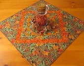 Mountain Pine Cones Table Topper, Quilted Table Topper, Quilted Square,