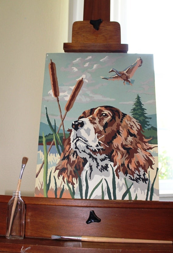 Vintage Springer Spaniel Dog Profile Hunting Paint By Number