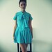 Aqua Chiffon A-Line Cotton Candy Dress