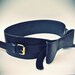 Black Leather Waist Belt With Oversized Bow At The Front