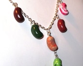 Bertie Botts Charm Drop Necklace - Harry Potter Jewelry - Handmade - Polymer Clay Food - Jelly Beans - Gifts Under 15, 20, 25