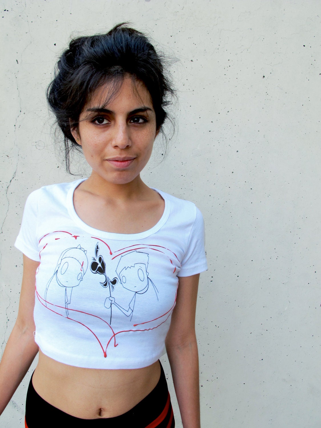 Robots Will Kill & queens77 Collab FLOWER Tighty Whitey Cropped T