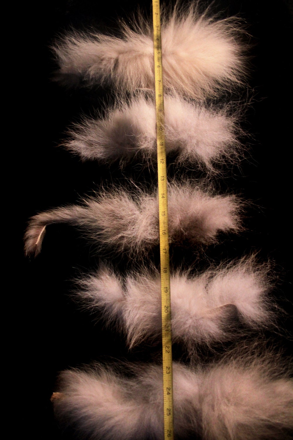 Recycled Arctic Wolf Fur Scrap - Archery Bowstring Silencers
