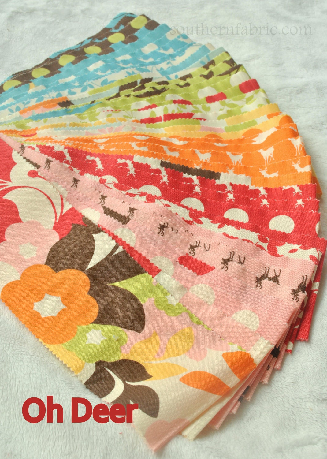 Oh Deer Jelly Roll 16070JR by MoMo for Moda Quilt Fabric Strips