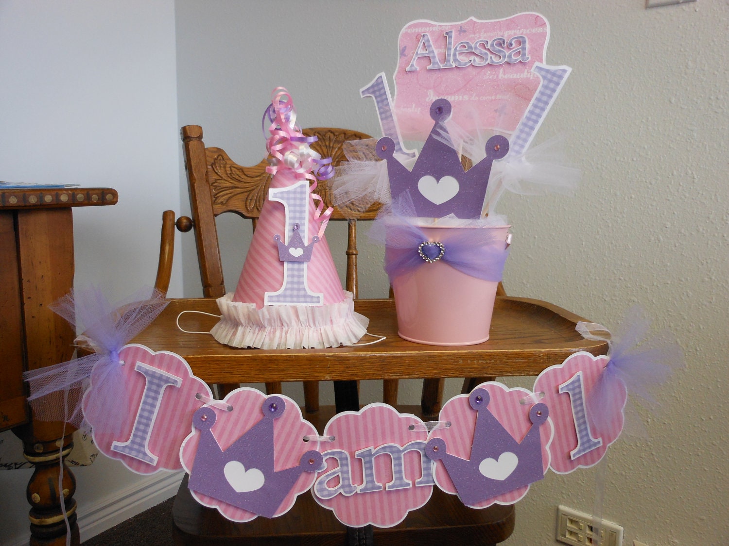 Princess Pink and Purple 1st Birthday Party Package