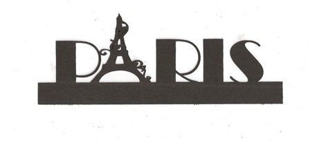 Paris with Eiffel tower headline or napkin ring