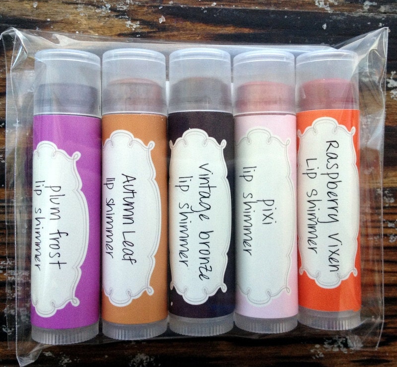 ON SALE- FULL Set of Five Shimmers - Autumn Leaf, Pixi, Vintage Bronze, Raspberry Vixen and Plum Frost.