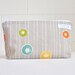 wet bag. extra small. waterproof. grey stripes. bright dandelion. cosmetic bag.