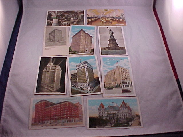 Unused 1930s Postcards New York City Atlantic City Albany Washington DC Pittsburgh