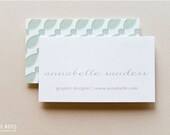 Set of 100 Modern Wave Business Cards