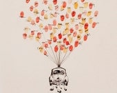 Small Love Bug Balloon, The original guestbook thumbprint balloon (inks available separately)