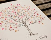 Large Jacaranda Design, The original hand-drawn guest book fingerprint tree (ink pads sold separately)