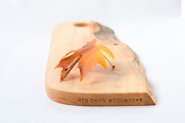 Natural Edge Cheese Board, Salvaged Maple Wood 717, Ready to Ship