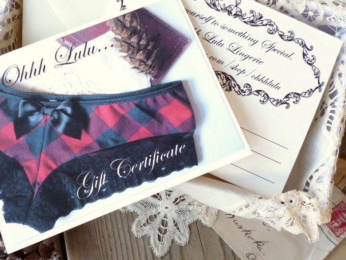 Valentines Gift for Her Ohhh Lulu Gift Certificate for Fifty Dollars