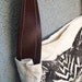 Handmade Cat Tote with Vegan Leather Strap. Woodblock Printed. Made to Order.