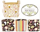 Easy to Sew Fabric Bin PDF Sewing Pattern - two sizes - INSTANT DOWNLOAD - by BlissfulPatterns