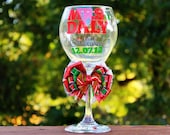 Personalized Bride Glass Christmas Holiday Established Date Custom Name Bridal Wedding Shower Bachelorette Marriage Wine
