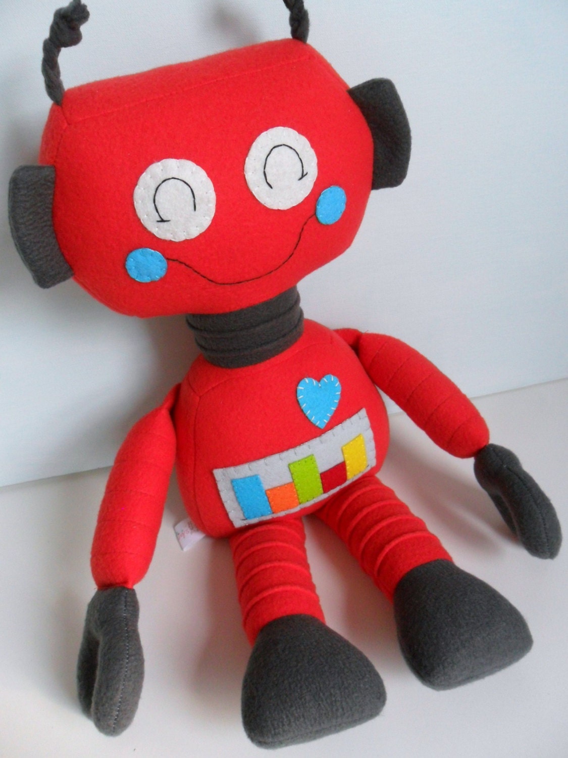 Kids - Baby & Toddler - Stuffed Toy - Rag Doll - Robot - Red - My Red Robot
