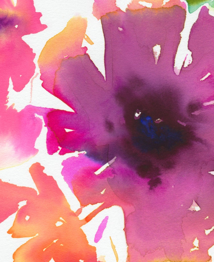 Original Watercolor Painting, Watercolour Flowers of India.