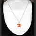 Sun Kissed Starfish Necklace 14K Gold Fill Sterling Silver Swarovski Orange Blush Crystal Starfish Necklace