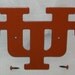 UT University of Texas steel metal Cutout Logo Plaque Sign Wall Decor Burnt Orange