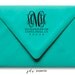 Vine monogram address wooden hand stamp - 10 to 14 day turnaround timeframe
