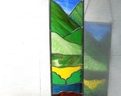 Mountain View Stained Glass Panel